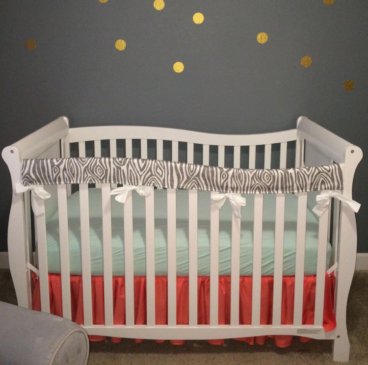 Crib Teething Guard Crib Rail Covers Protectors by RockyTopDesign