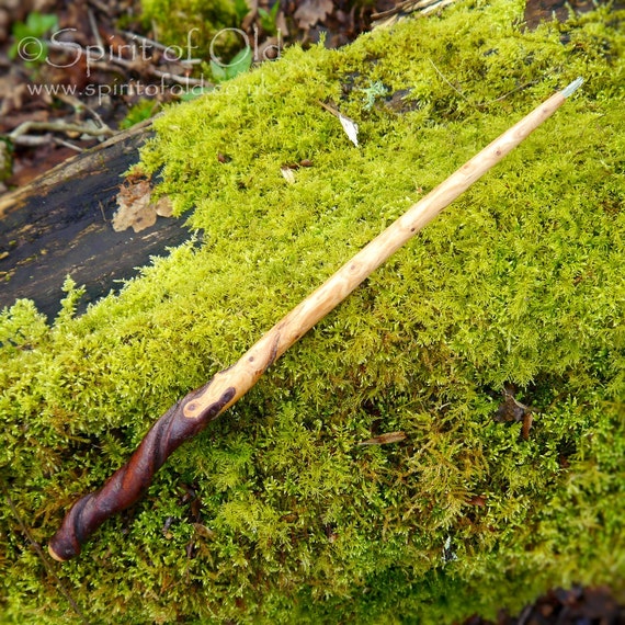 Blackthorn wand Rare twisted wood wand Pagan by SpiritOfOldUK