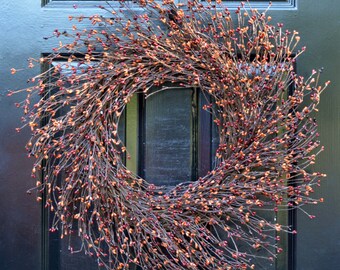 Pip Berry Wreath- Fall Wreath- Halloween Wreath- Autumn Decoration- Front Door Wreath- Berry Wreath- Autumn Wreath- Year Round Wreaths