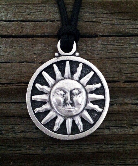 Heraldic Sun Pewter Pendant