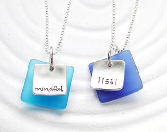 Sea Glass Necklace - Sea Glass Jewelry - Personalized Jewelry - Minimalist Necklace - Beach Jewelry - Gift for Her - Summer Necklace