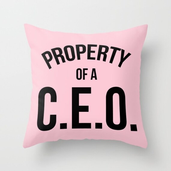 Property of a C.E.O. Poly Pillow | Pillow Cover | Throw Pillow | Accent Pillow | Statement Pillow