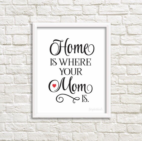 Home is where your Mom is 8.5 x 11 print by FairyDustDecals