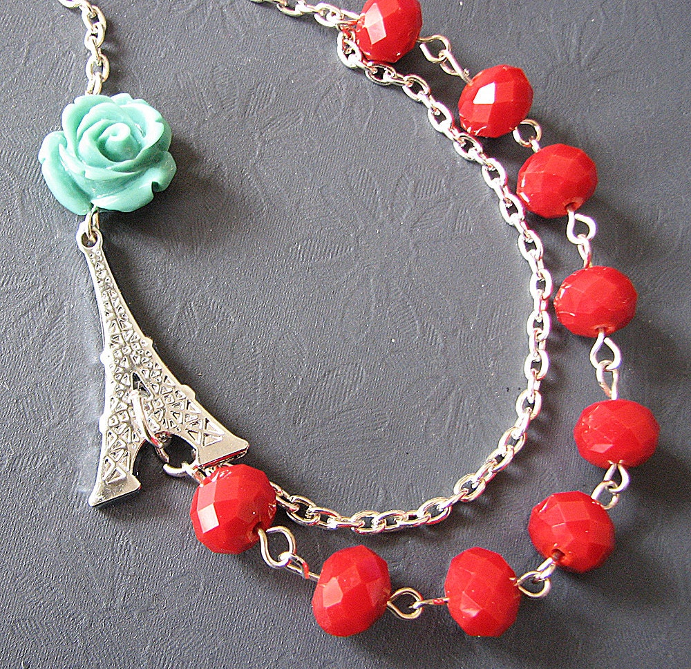 Eiffel Tower Necklace Statement Necklace Eiffel Tower Jewelry