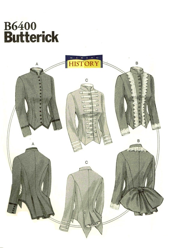 Steampunk Military Jacket Butterick 6400 Sewing Pattern