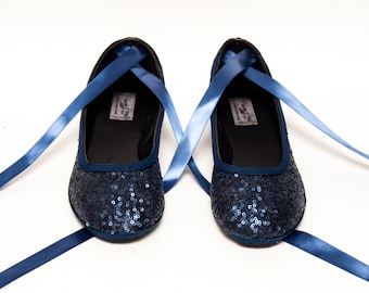 sapphire blue flats