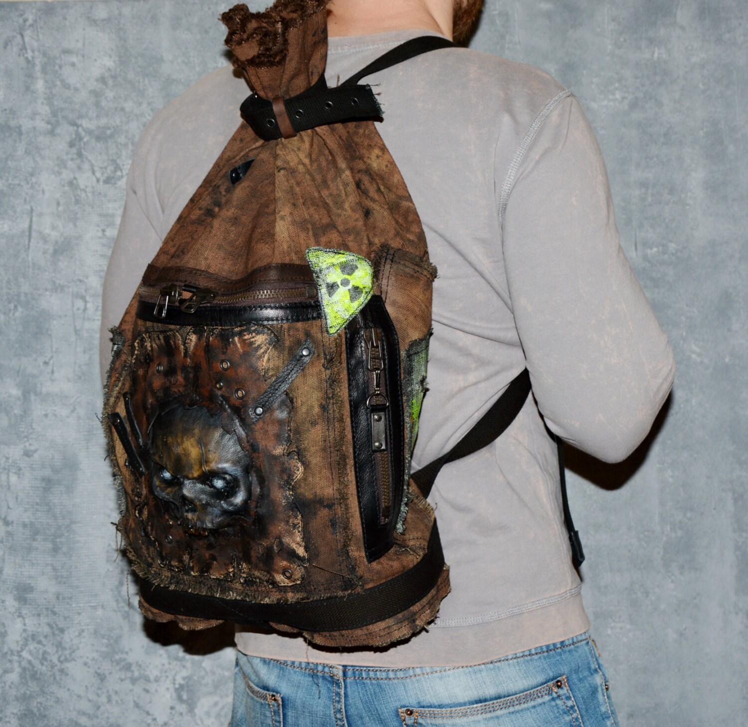 Backpack Zombie bag Walking dead Fabric by FamilySkiners on Etsy