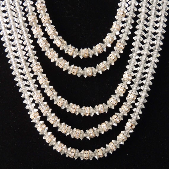 Vintage Multi Strand Rhinestone and Crystal by ChanteclairJewelry