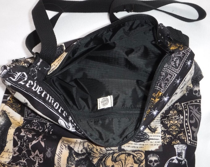 Nevermore Edgar Allan Poe: Cross body purse/bag/tote made to order