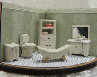 Dollhouse miniature 144th scale bathroom kit