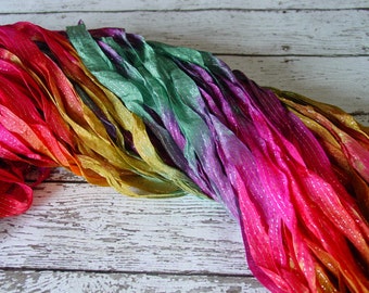 NeW - Hand dyed ribbon - FANTASY LAND dazzle ribbon, 5 yards