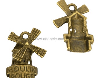20 x Mill House Charms Beads 20x15mm Antique Silver Tone #mcz979