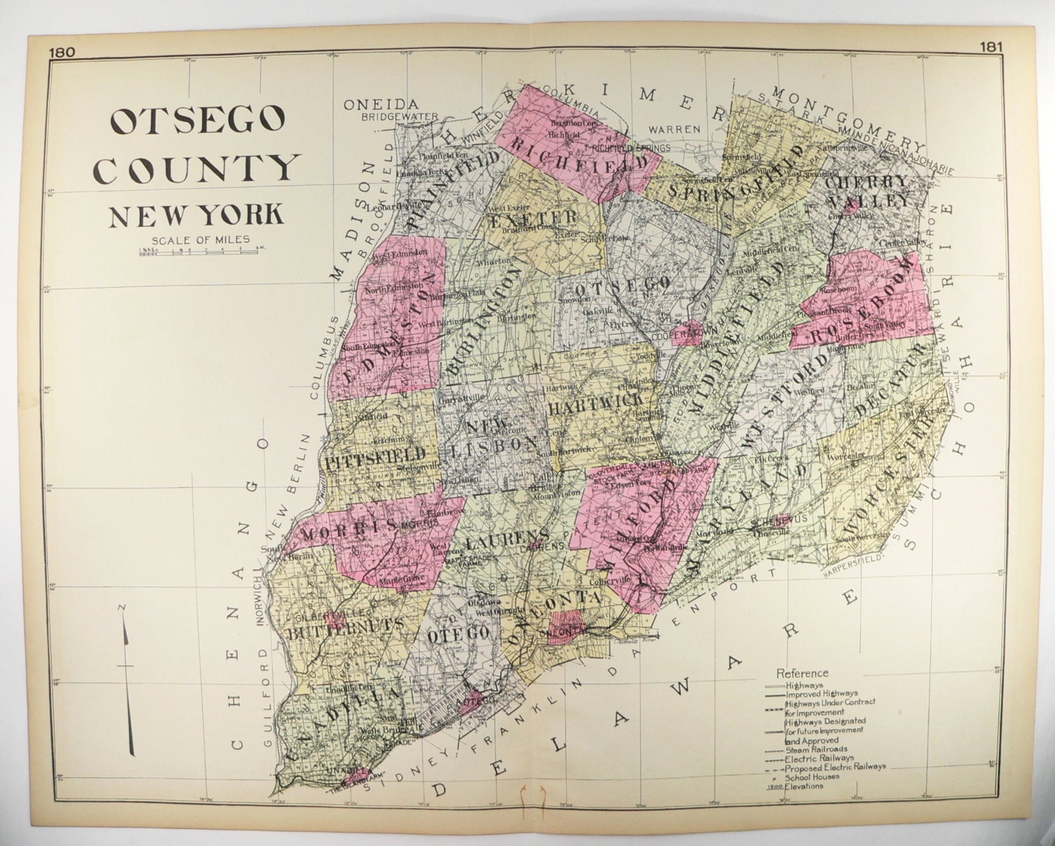 otsego county township and range map