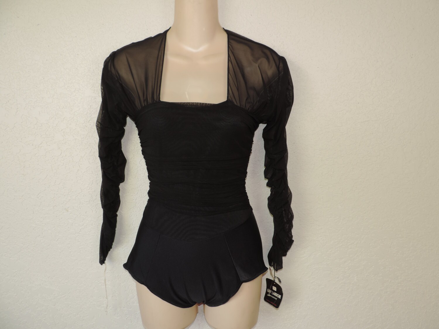 black rave bodysuit mesh cutout onepiece catsuit body con