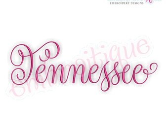 Tennessee Calligraphy Fancy Script 3 - Instant Download Machine embroidery design