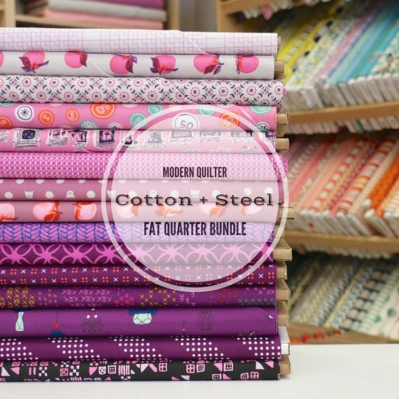 Cotton Steel Stash Fat Quarter Bundle in PLUM 15 prints