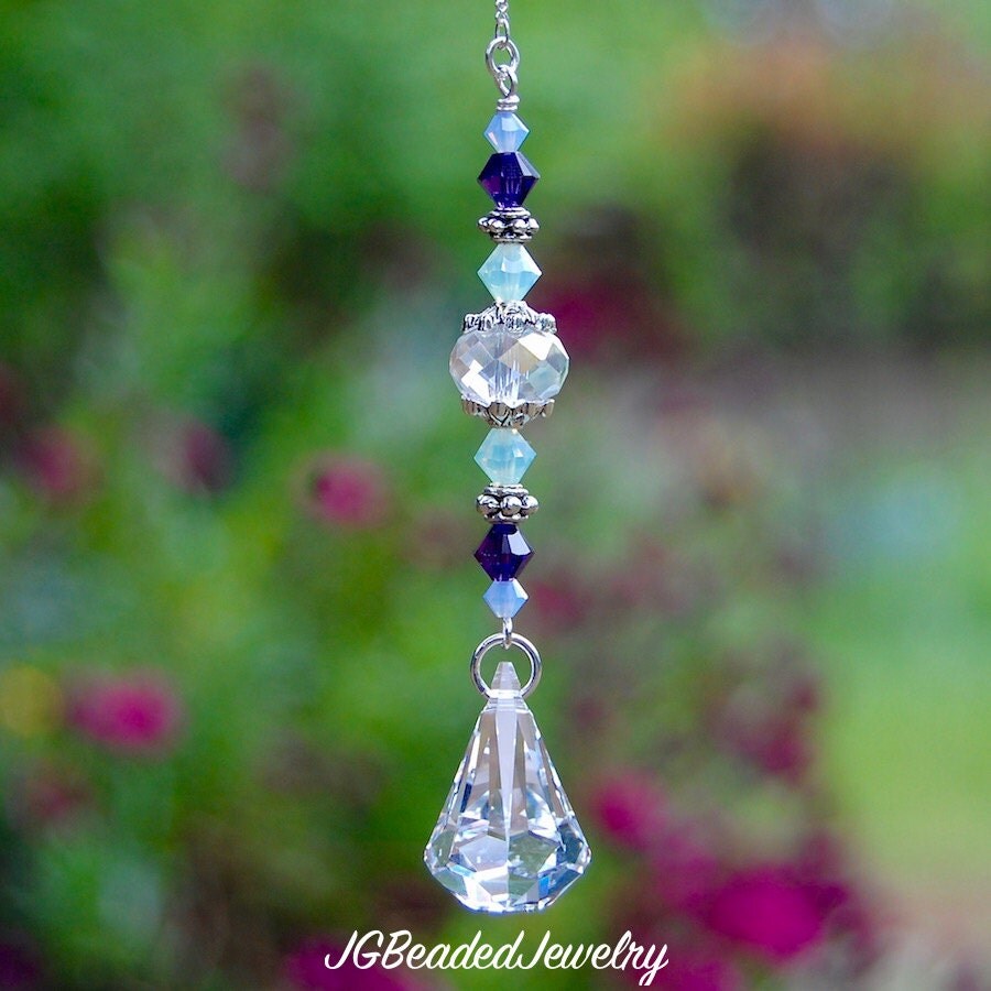 Swarovski Crystal Suncatcher Teardrop Prism by JGBeadedJewelry