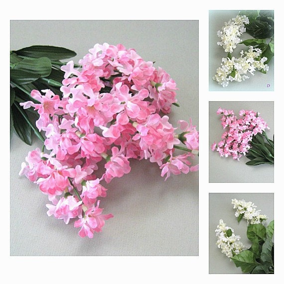 Artificial Silk Flower Supply Pink Flower Decor White Flower