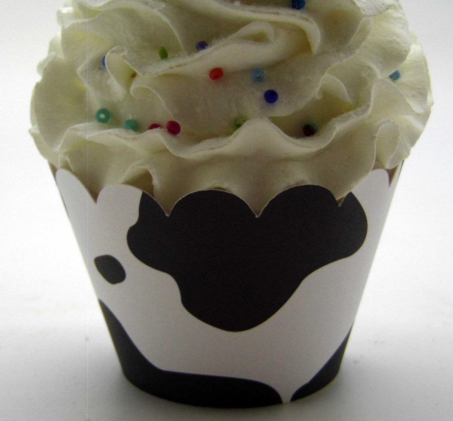 Farm COW PRINT Party Cupcake Wrappers... Fully Assembled set