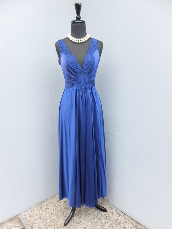 Vintage Olga Nightgown Midnight Blue or Purple Olga Gown