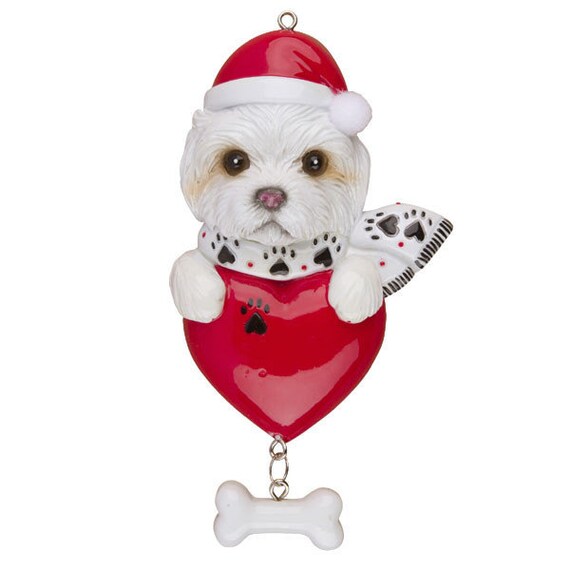 maltese personalized christmas ornament pet dog puppy dog maltese personalized christmas ornament pet dog puppy dog