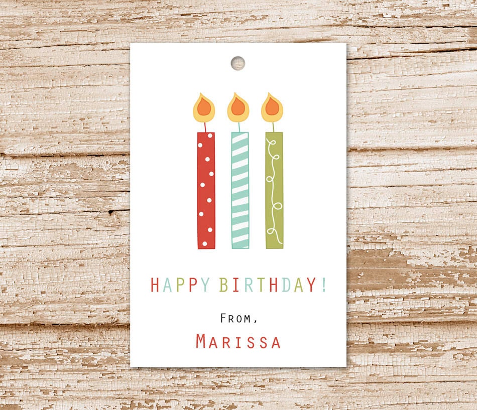 birthday candles personalized candle tags by CelebrateLilThings