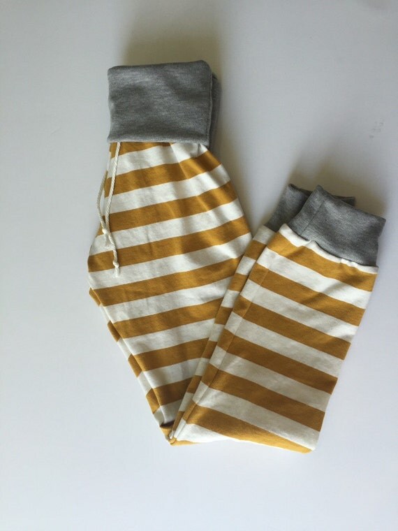 mustard stripe trousers