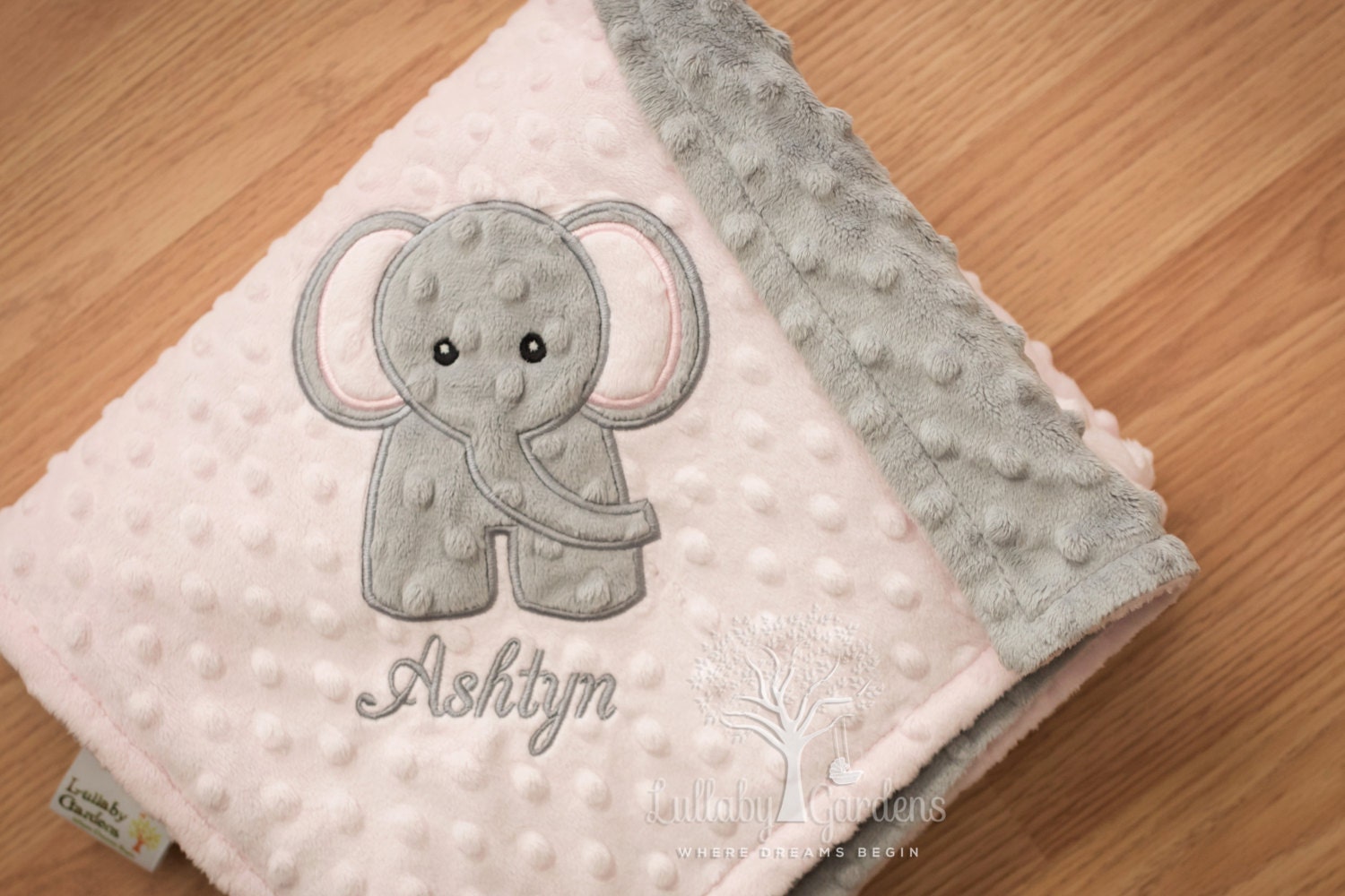 Monogrammed Cable Knit Baby Blanket