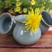 Miniature Flower Pot Wee Green Mother Pot for Little Flowers Handmade Pottery EACH ONE UNIQUE