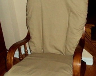 Glider Rocker Slip Cover FOR YOUR Glider Cushions - Khaki Slipcover or Any Color you choose.