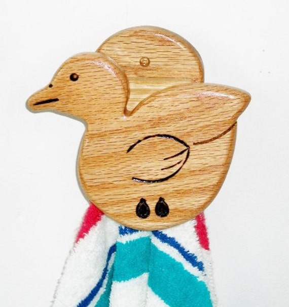 DUCKS Magic marble towel holder Bath or Kids room decor Mount