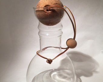 Pyrex Carafe with Cork Ball Stopper