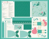 Coral Queen Of Sea Multi Mrmaid Doll Panel by Stacy Iset Hsu for Moda