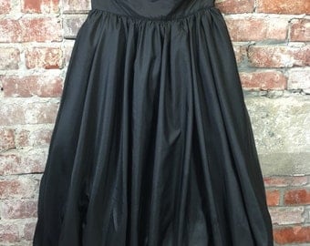 Vintage 80s 90s Black Crinoline Poof Skirt Prom Skirt Size Small