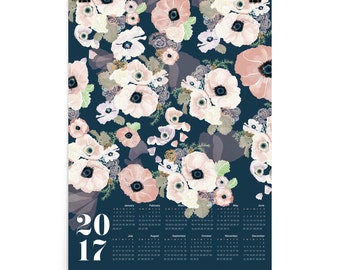UNE FEMME 2017 large canvas wall calendar