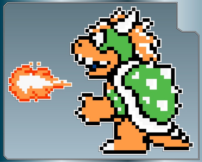 BOWSER 8bit Sprite No. 2 vinyl decal from Super by DecalNinja