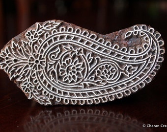 Indian wood stamp, Pottery stamp, Textile stamp, Blockprint stamp, Handprint Stamp- Paisley