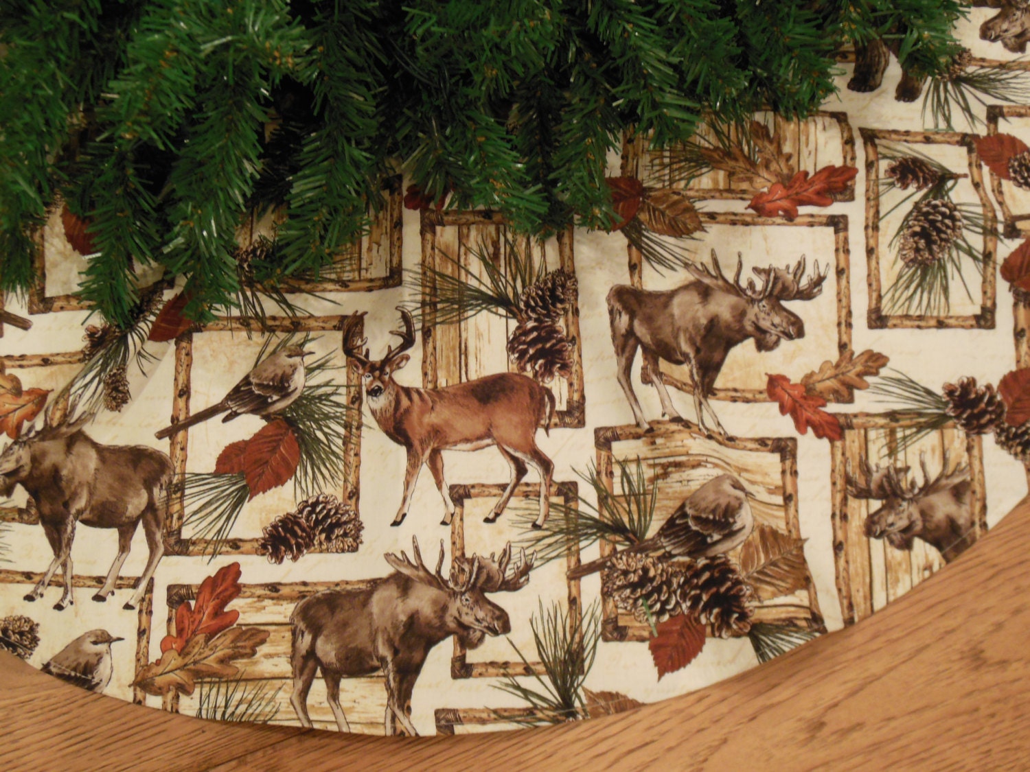 rustic christmas tree skirt with moose deer bears northwest rustic christmas tree skirt with moose deer bears northwest