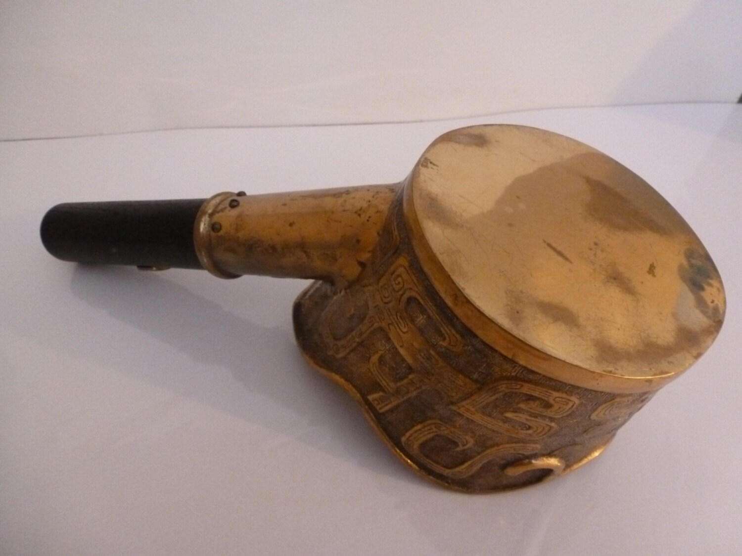 Antique Brass Coal Pan Brass Scoop Solid Brass by CurranStudios