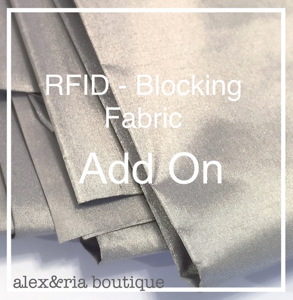 RFID Blocking Fabric Lining ADD ON Identity by AlexAndRiaGifts