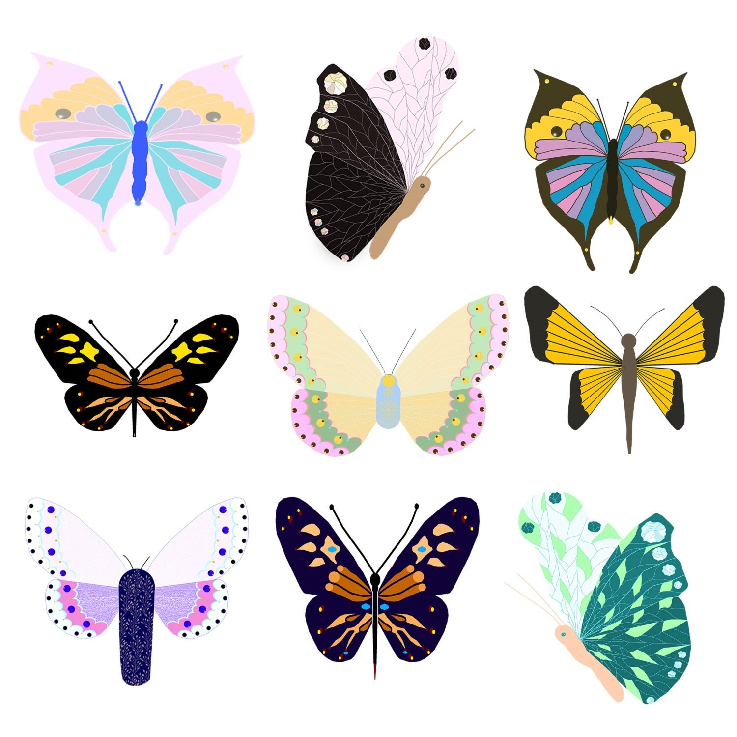 Butterfly Cliparts Cute Unique Butterflies Clipart Insects