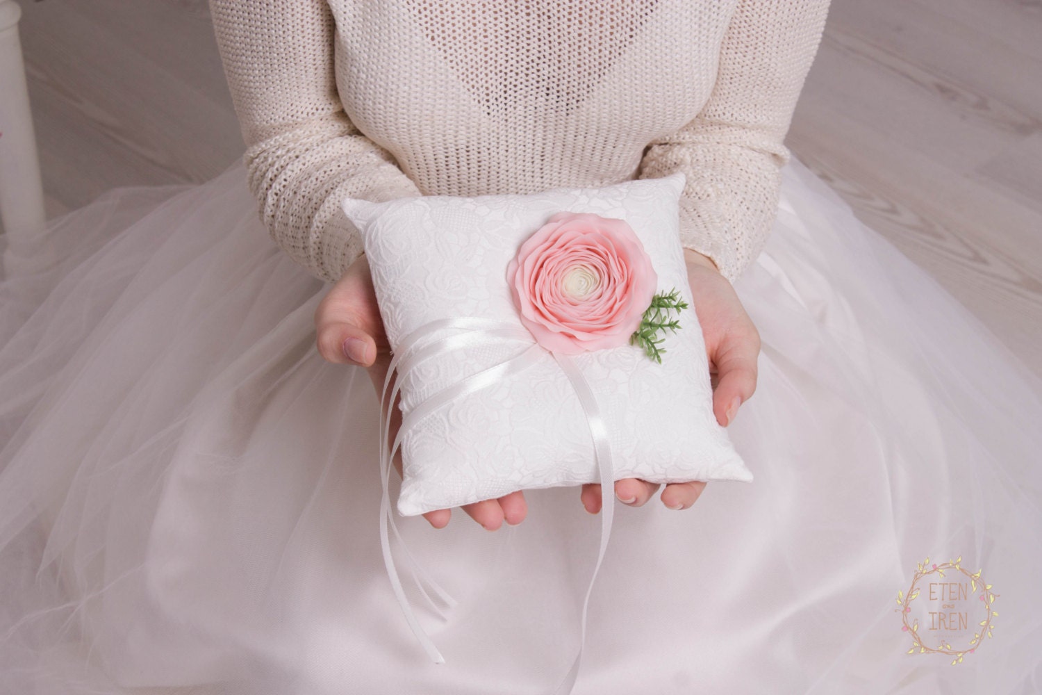 Wedding Rings Cusion Pillow For Ring Bearer Accessory by EtenIren