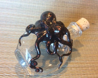 Deep Sea Copper, Kraken Flask, Hip Flask, Octopus Sculpture by Elstwhen.