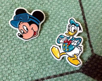 Lot de 2 broches collector DISNEY Vintage - Mickey Mouse & Donald Duck