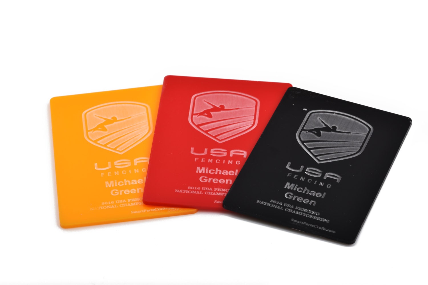 Fencing Referee Card Pack personalized set of yellow red