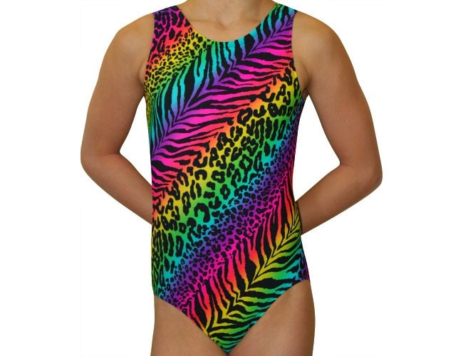 Girls Gymnastics Leotard Dance Leotard Rainbow By Aeroleotards