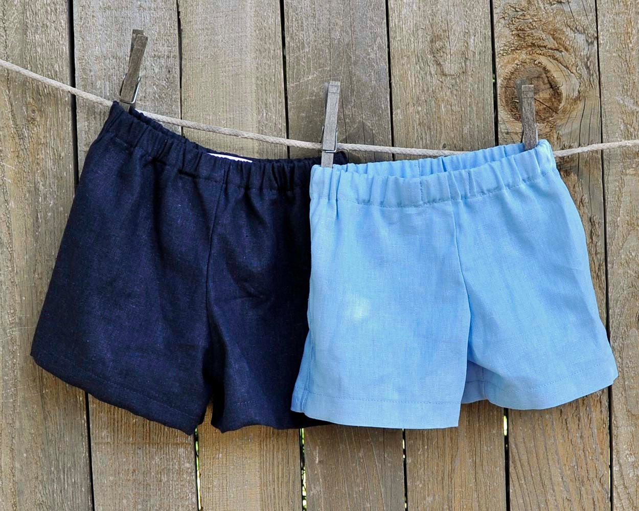 Blue linen shorts white linen shorts Boys shorts many