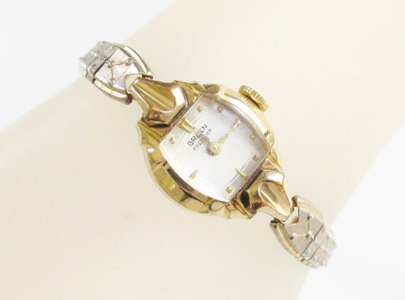 Vintage Art Deco Gruen Ladies Watch 1930s Gold Filled 17 Jewel
