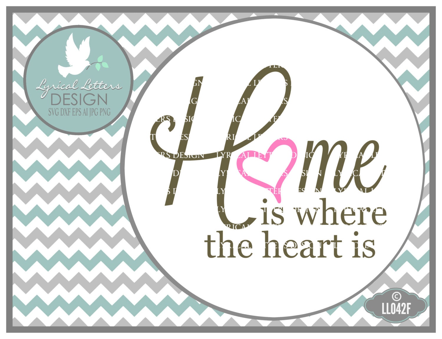 Download Home is where the heart is LL042F SVG Vector Cutting