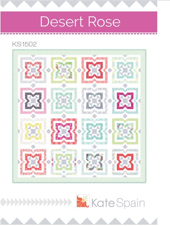 Desert Rose paper quilt pattern by Kate Spain precut friendly